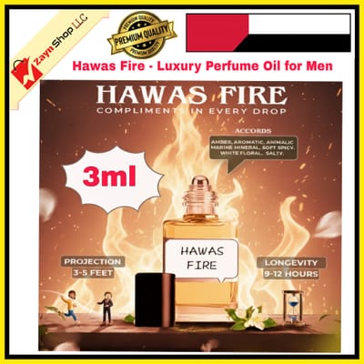 Hawas Fire attar - Luxury Perfume Oil attar Premium for Men 3ml or 6ml– Strong, Long Lasting, Arabic Fragrance – Ideal for Office, Date & Special Occasions_img_0