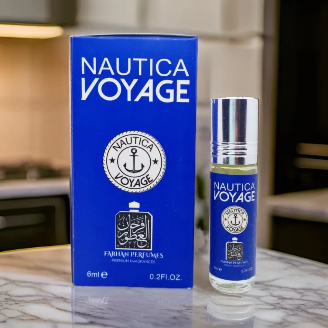 NAUTICA VOYAGE Attar by Al Farhan Concentrated Perfume Oil Long Lasting Fragrance - 6ml