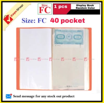 Display Book FC Legal Size 30 or 40 pocket Plastic File Folder Display Presentation Book Random color- 1pcs_img_5