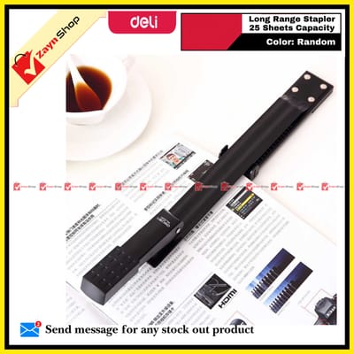 Deli Long Range Stapler 25 Sheets Capacity 0334 Random color 1pcs_img_3