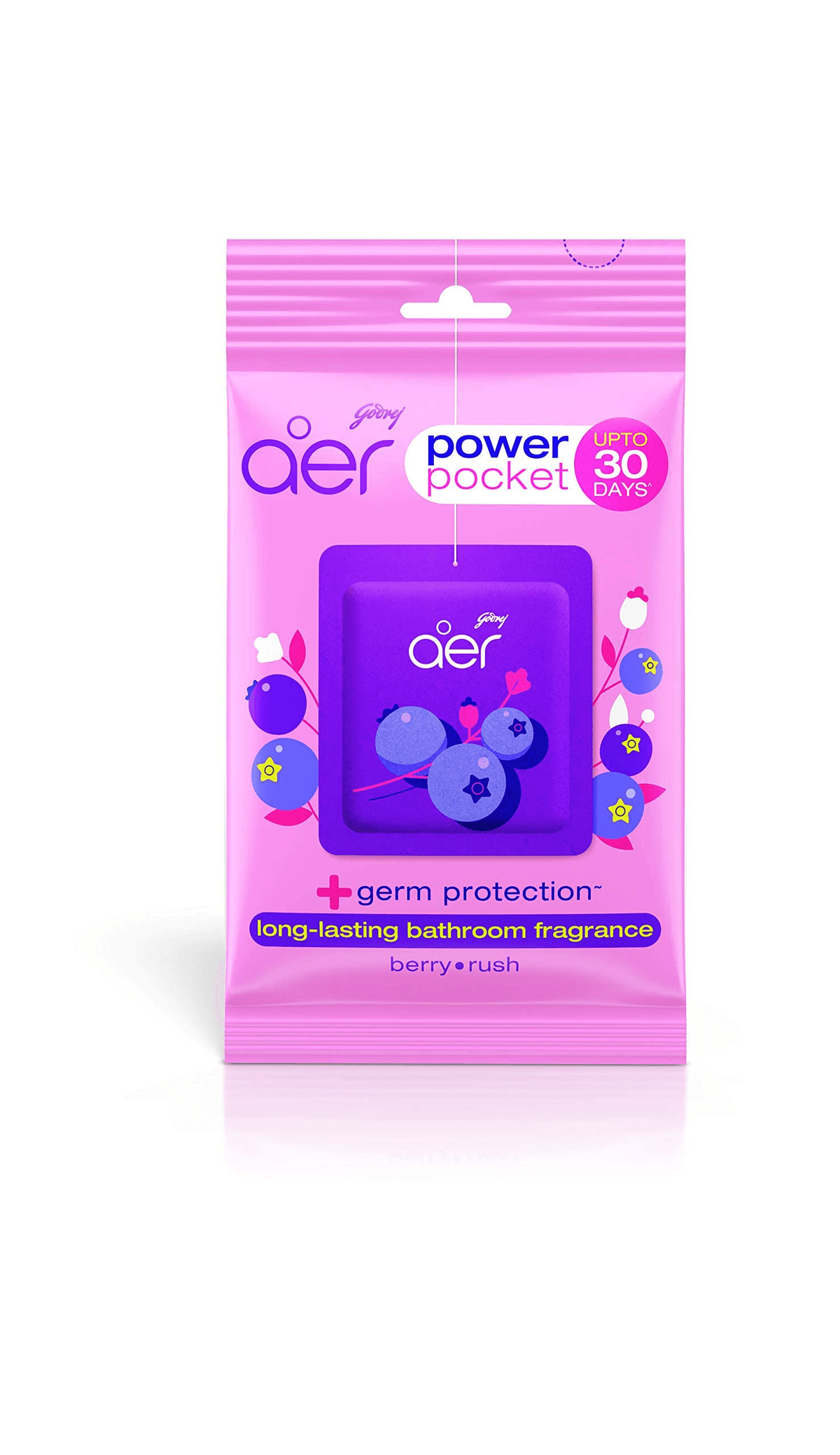 Godrej Aer Power Pocket Bathroom freshener Berry Rush