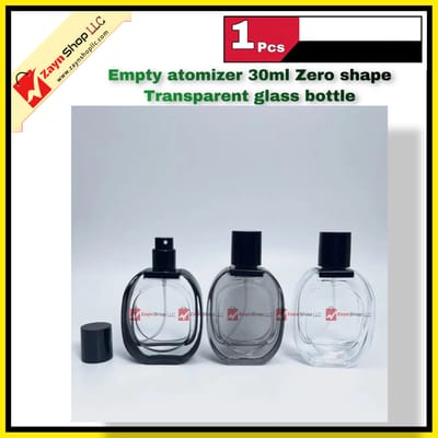 Empty atomizer 30ml Zero shape Transparent glass bottle 1 pcs_img_2