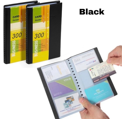 Visiting Card Holder Book Black 300 Pocket_img_0