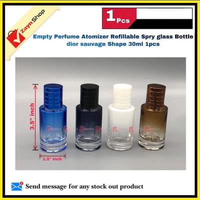 Empty Perfume Atomizer Refillable Spry 30ml glass Bottle dior Sauvage Shape 1pcs_img_0