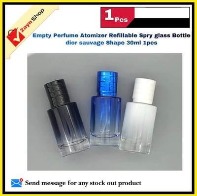 Empty Perfume Atomizer Refillable Spry 30ml glass Bottle dior Sauvage Shape 1pcs_img_1