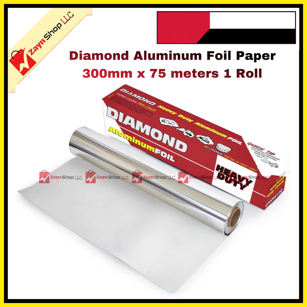 Diamond Aluminum Foil Paper 300mm x 75 meters 1 Roll