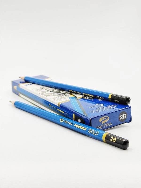 Petra Phoenix Gold Graphite 2B Pencils 12 pcs