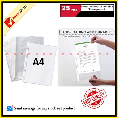 Sheet Protector A4 size Transparent 25_img_0