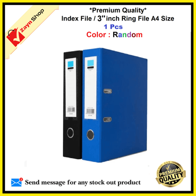 Index File / Premium Quality 3 inch 2 Ring File / Data Bank Ring File Random Color 1pcs_img_1