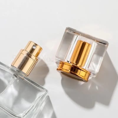 Empty Perfume Atomizer Refillable Glass Spray 30ml Bottle Frosted Square shape color cap 1 pcs_img_3