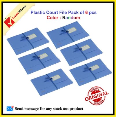 Good Luck Plastic Court File Pack of 6 pcs Random Color_img_0