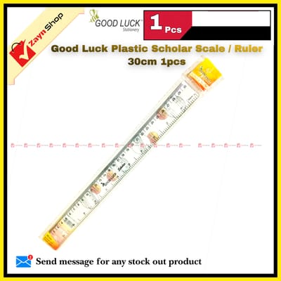 Good Luck Plastic Scholar Scale / Ruler 30cm 1pcs_img_0