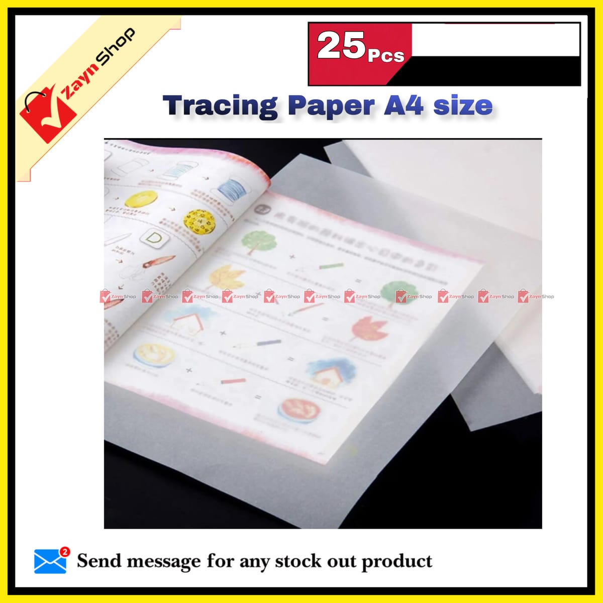 Tracing Paper white A4 Size 25 Sheets
