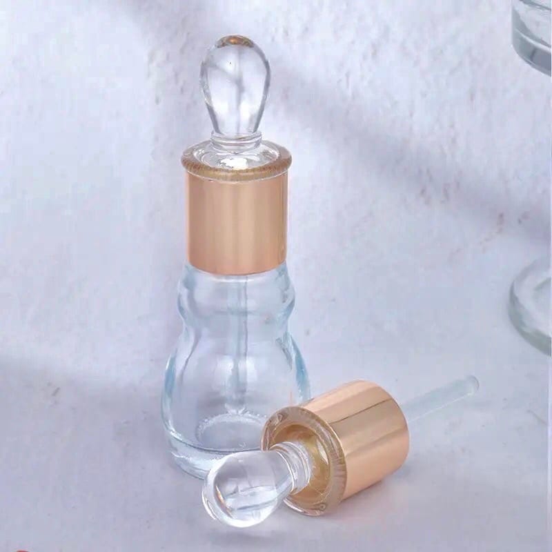 Empty Glass Bottle with stick 12ml For Essential Oil Gourd Type Refillable Perfume Bottles 1 pcs