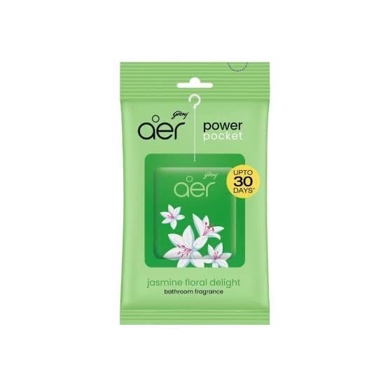 Godrej Aer Power Pocket Bathroom Fragrance Jasmine Floral Delight