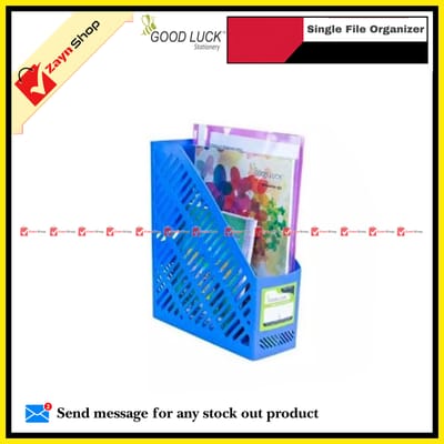 Good Luck File Holder Single Station File Organizer Blue 1Pcs_img_0