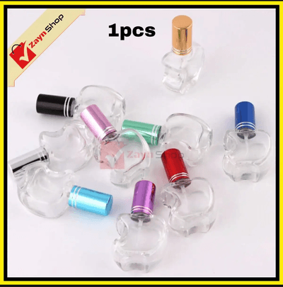 Empty Bottle apple shape 10ml Refillable Spray Atomizer Transparent Glass Random Color 1pcs_img_0