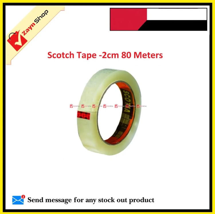 Scotch Tape 2 cm 80 Meters Transparent 1 pcs