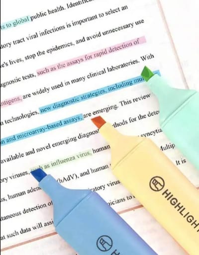 Fluorescent Highlighter Pens 6 pcs Set Pastel Macaron Colored For Drawing, Marking, Note-Taking_img_2