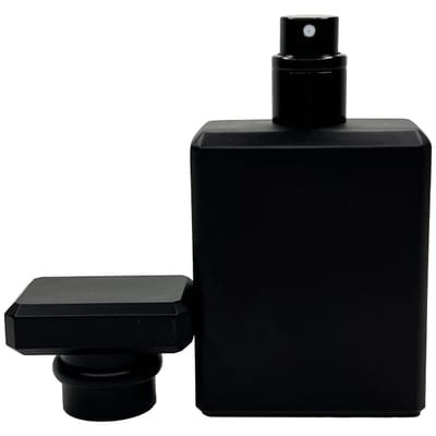 Empty Perfume Atomizer Refillable Black Square Glass Spray 50ml Bottle 1 pcs_img_1