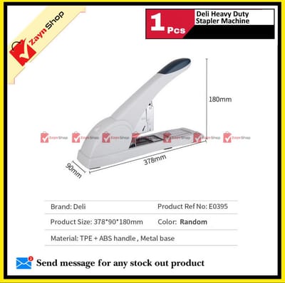 Deli Heavy Duty Stapler Machine E0395 210 Sheets Random color_img_0