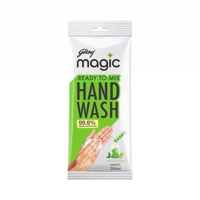 Godrej Magic Handwash Powder Refill Pack- 1 pcs , Lime Aloe Vera (Makes 200ml of Handwash)_img_1